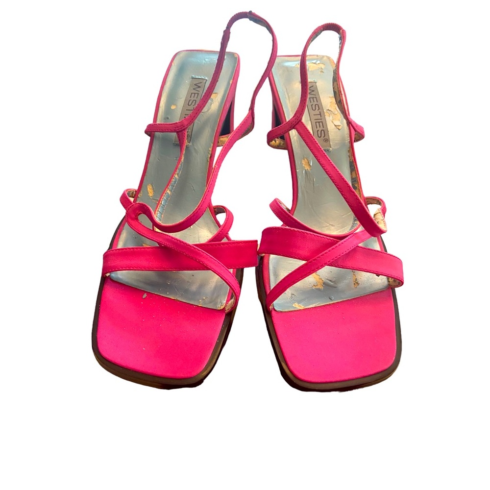 Vintage Pink Sling Back Sandals